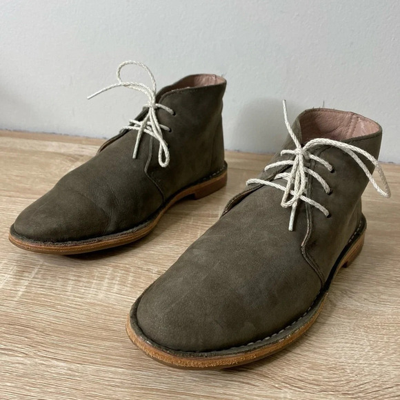 Cole Haan Olive Green Jane II Loden Nubuck Suede Chukka Booties Women's Size 6 - Picture 11 of 11